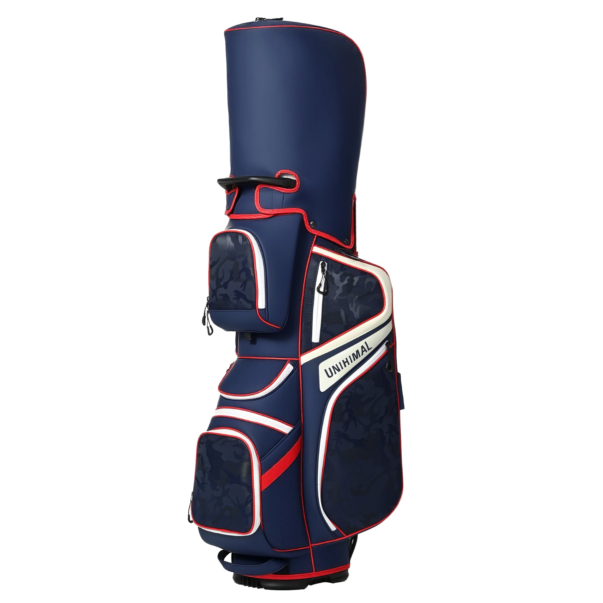 uniHimal 2025 Golf Cart Bag Luxury Synthetic Leather Camo 14 Way Padded Dividers-Blue