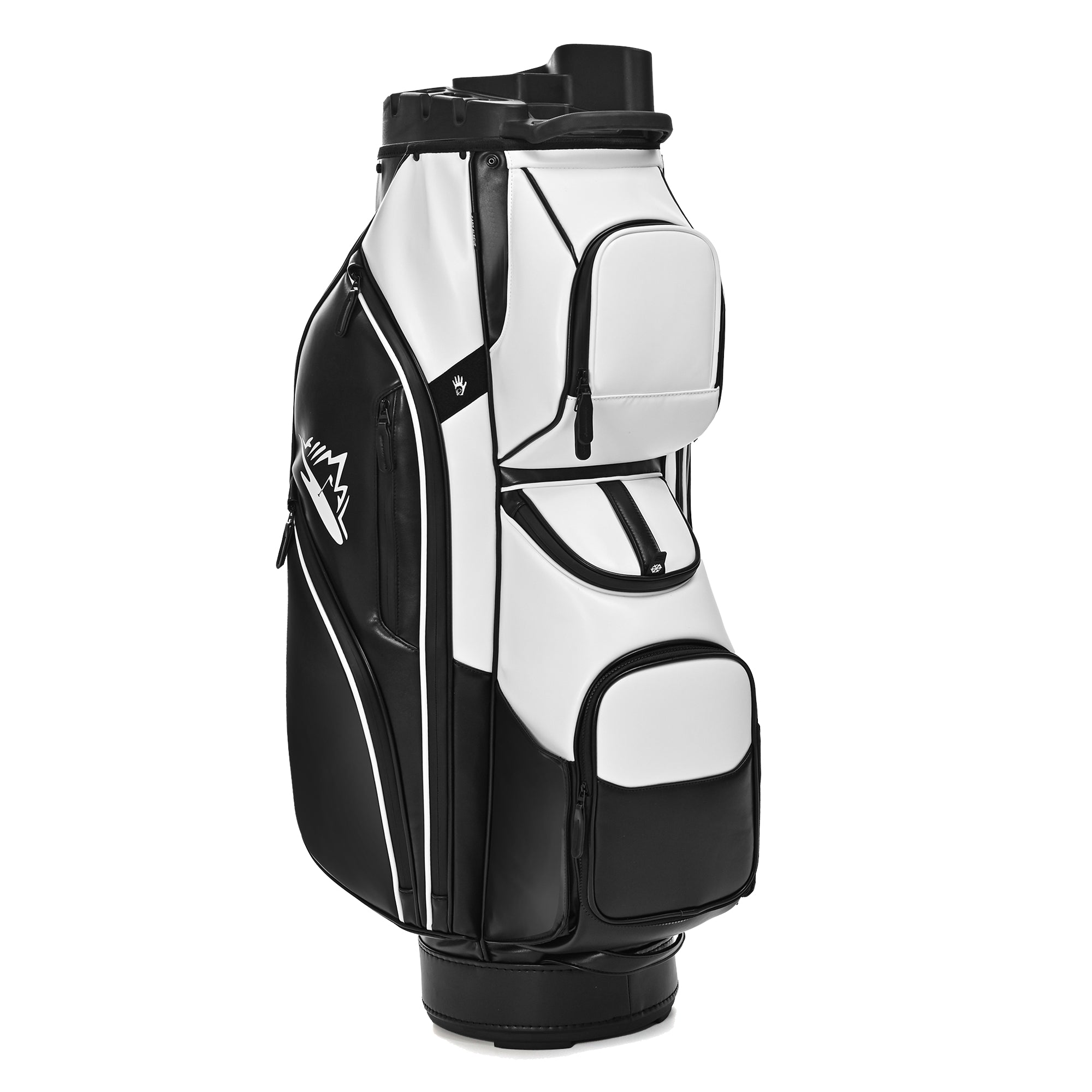 uniHimal T-LOCK 004 Luxury 15 Way Full Length Dividers Golf Quiet Synthetic Leather Cart Bag-Black White