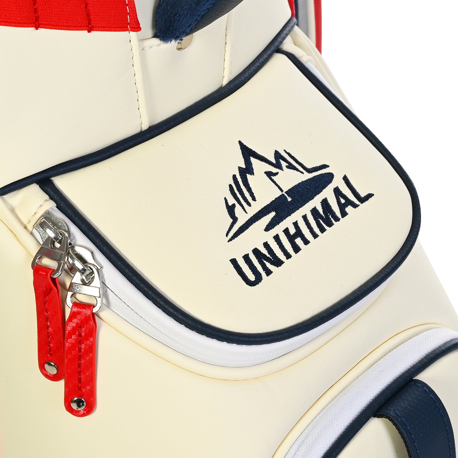 uniHimal 2025 Luxury Synthetic Leather Golf Cart Bag Padded 14 Way Ful
