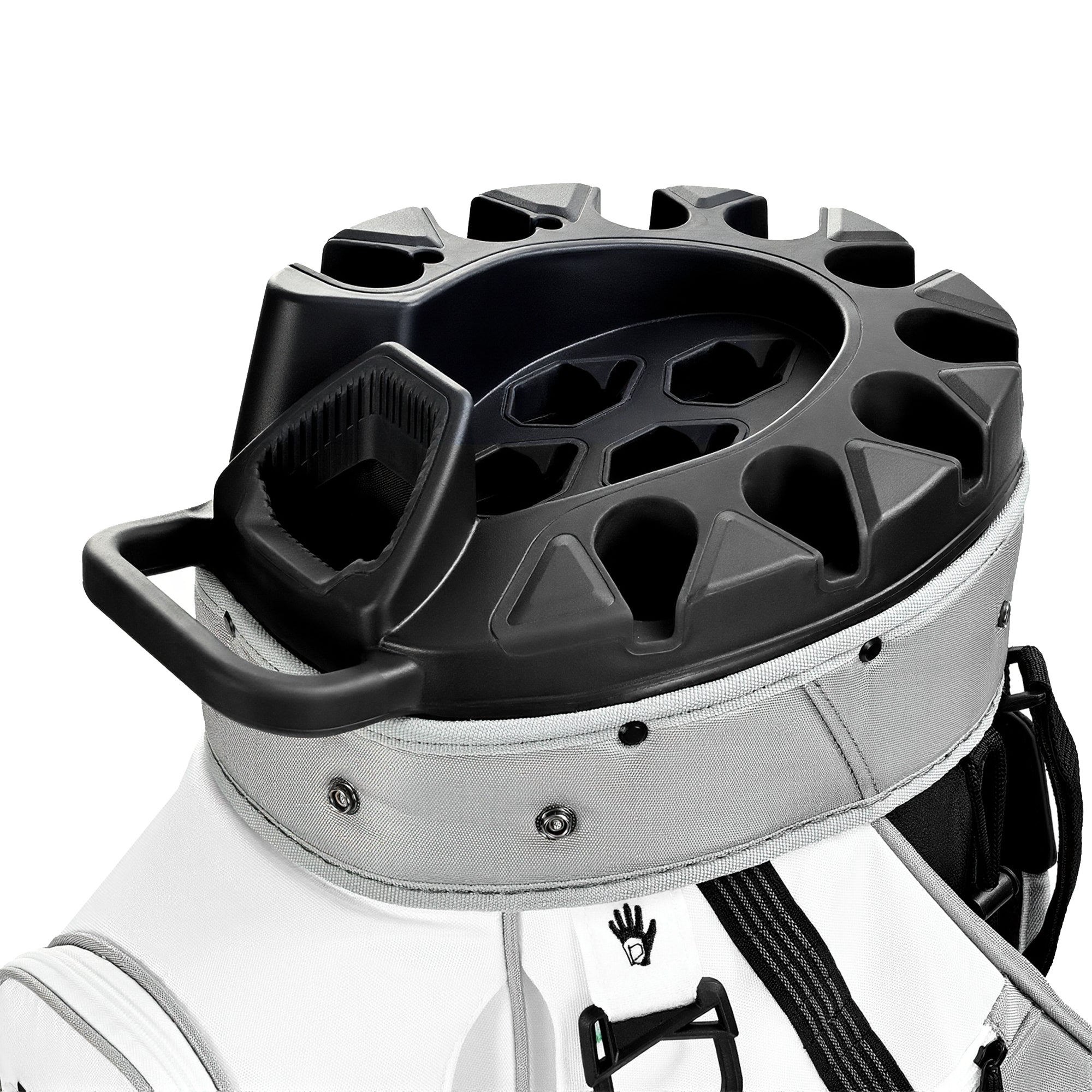 uniHimal Silence 003 Quiet Soundless 14-Way Golf Cart Bag Fits Oversized Grips Gray / White